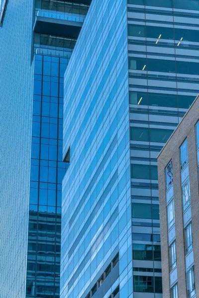 Moderna Vista Exterior Del Edificio Con Fachada Vidrio Centro Austin — Foto de Stock