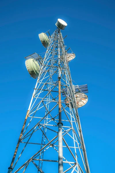 Mount Lemmon Arizona Nízký Úhel Pohledu Rádiovou Věž Pohled Věž — Stock fotografie