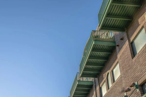 Phoenix Arizona Vista Los Balcones Edificio Con Ladrillos Desde Abajo — Foto de Stock