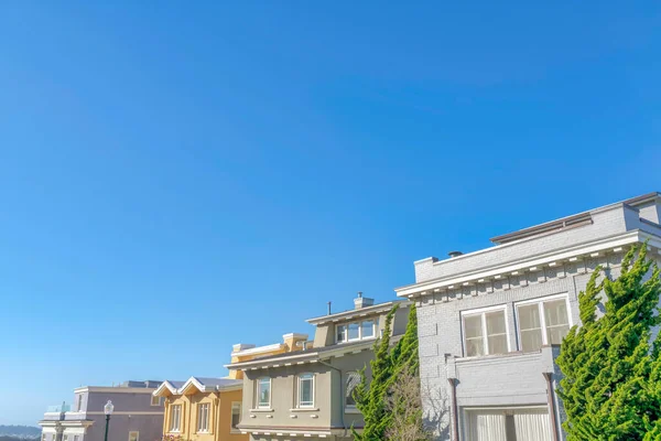 Casas São Francisco Califórnia Contra Céu Azul Claro Suburban Casas — Fotografia de Stock