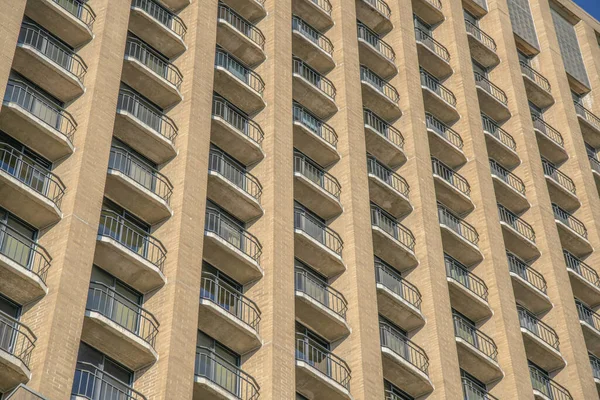 Austin Texas Vista Baixo Ângulo Edifício Residencial Vários Andares Com — Fotografia de Stock