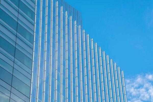 Austin Texas Edificio Vidrio Exterior Con Reflejo Del Fondo Del — Foto de Stock