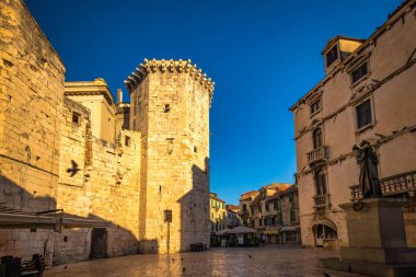 Hırvatistan 'ın Split kentindeki Meyve Meydanı, Avrupa.