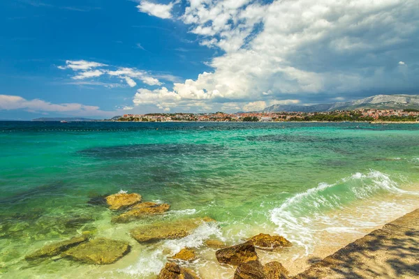 Adriatische Kust Het Dorp Podstrana Vlakbij Split Kroatië Europa — Stockfoto