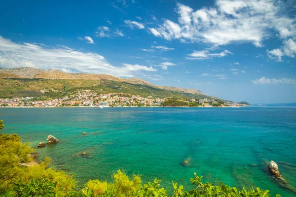 Riviera Adriatica Con Villaggio Podstrana Vicino Alla Città Spalato Croazia — Foto Stock