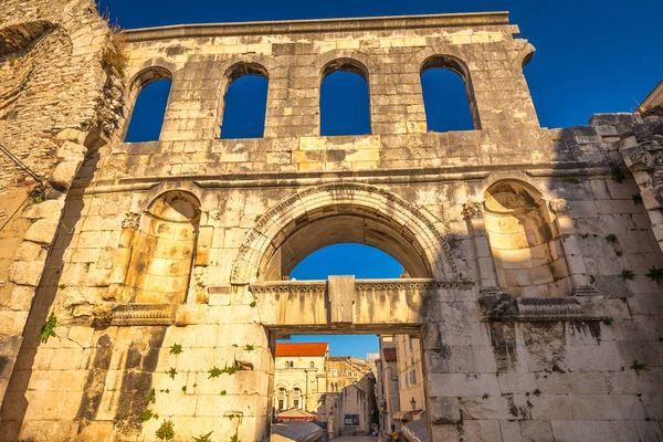 Silver Gate Eller Eastern Gate Roman Diocletian Palace Split Kroatia – stockfoto