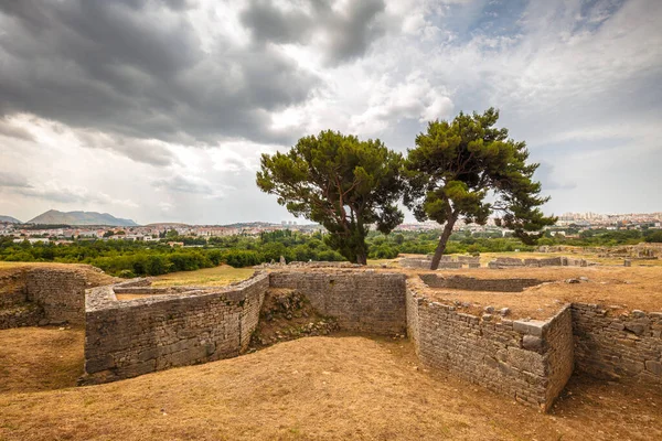 Archaeological Ruins Roman Buildings Settlement Solin Split Town Croatia Europe — Stock Photo, Image