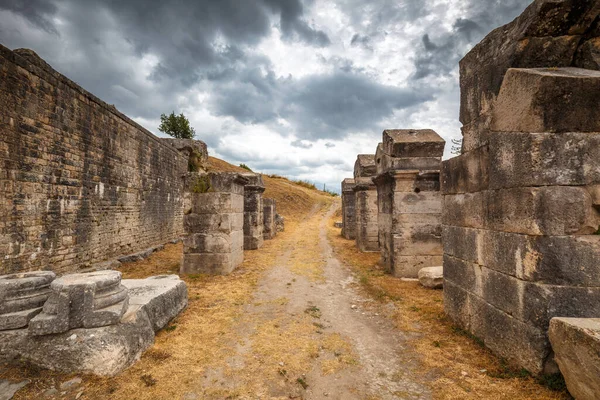 Ruínas Arqueológicas Edifícios Romanos Assentamento Solin Perto Cidade Split Croácia — Fotografia de Stock