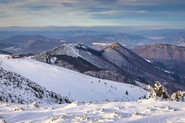 Paisaje Montañas Nevadas Invierno Parque Nacional Mala Fatra Eslovaquia Europa — Foto de Stock
