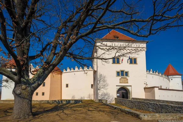 Kezmarok Kalesi Kezmarok Slovakya Avrupa Nın Tarihi Simgesinin Ana Giriş — Stok fotoğraf
