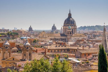 Roma, İtalya ve Avrupa 'nın tarihi binalarının en üst görüntüsü.