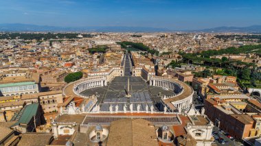 Aziz Peter Bazilikası Kubbesi 'nden Roma' ya bakış, İtalya, Avrupa.
