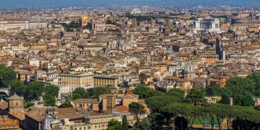 Aziz Peter Bazilikası Kubbesi 'nden Roma' ya bakış, İtalya, Avrupa.