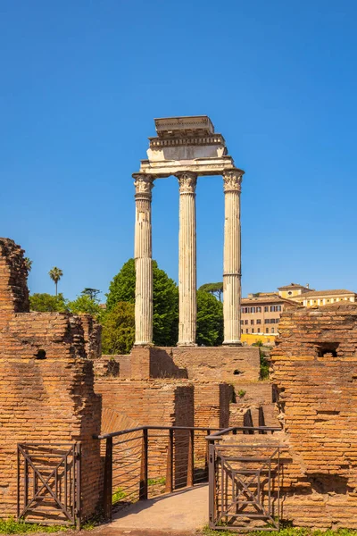 Templo Castor Pollux Foro Romano Nombre Latino Forum Romanum Roma — Foto de Stock