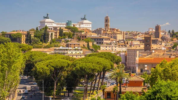 Widok Zabytkowe Budynki Rzymu Włochy Europa — Zdjęcie stockowe