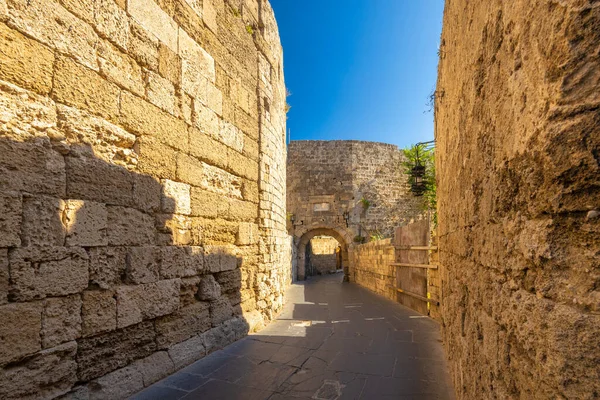 Gate John Historic Center Rhodes Town Greece Europe — Stockfoto