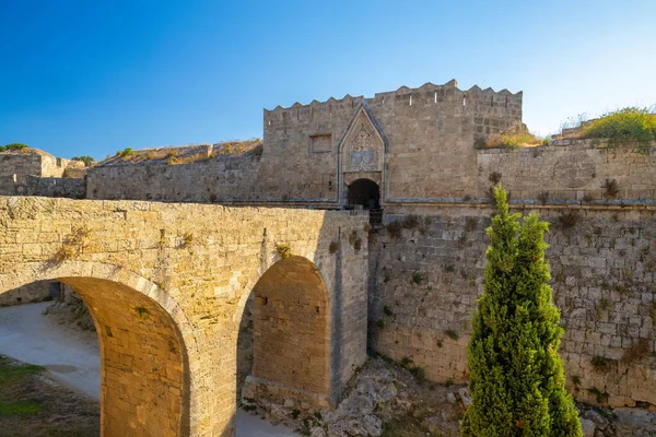 Gate John Historic Center Rhodes Town Greece Europe — Stockfoto