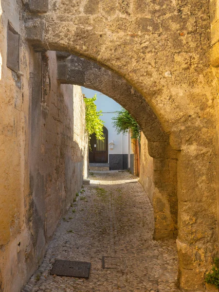 Stone Streets Historic Center City Rhodes Greece Europe — Stockfoto