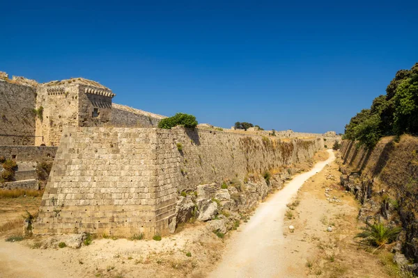 City Walls Rhodes Town Greece Europe — 图库照片