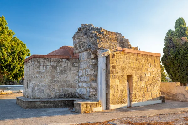 Church Panagia Katholiki Afandou Village Rhodes Island Greece Europe — Stockfoto