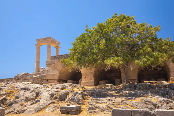 Acropolis Lindos Historical Architecture Rhodes Island Greece Europe — Foto Stock