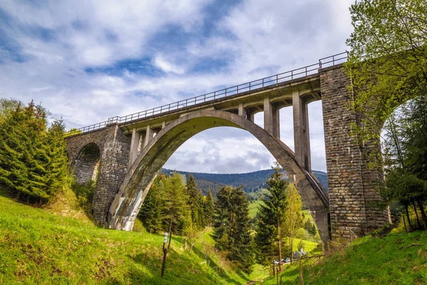 欧洲斯洛伐克中部的Telgart高架桥 — 图库照片