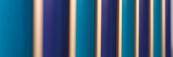 Ondas de líneas y formas en tonos azules con acentos dorados — Foto de Stock