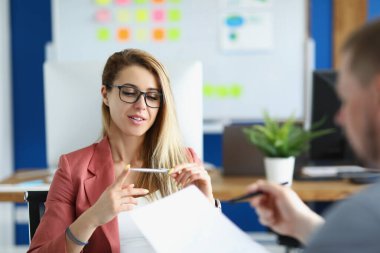 Workers meet in office to talk on important issue for company