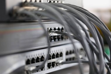 Ana sunucuya bağlı optik ana kablolar