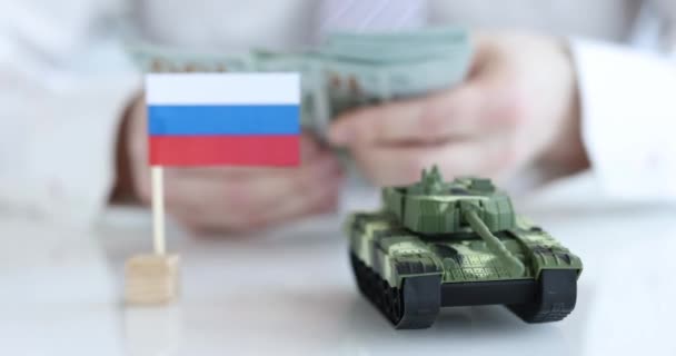 Sanções económicas e financeiras russas contra a Rússia — Vídeo de Stock