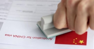 Çin ülkesine vize başvurusu için onay formu