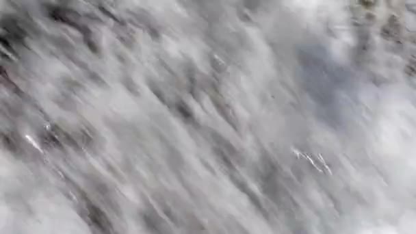 Rivière de montagne sauvage avec eau cristalline — Video