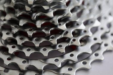 Bicycle roller chain, part of vehicle that transfer power from pedals to drive