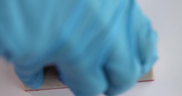 Coronavirus Covid Ile Savaşmak Için Mühür Basıldı Karantina Konsepti Için — Stok video