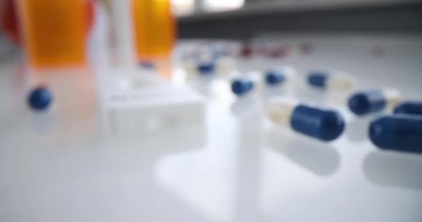 Snelle Test Covid Voor Thuisgebruik Geneesmiddelen Tabletten Covid Testkit Voor — Stockvideo