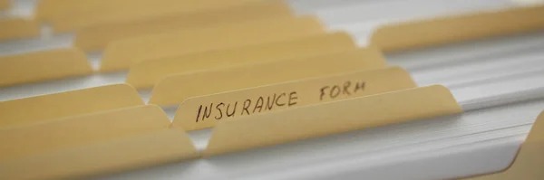 Archive Documents Insurance Forms Close Personal Data Clients Contract Cooperation — Stock Photo, Image