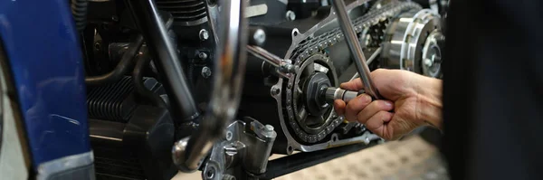 Het Ontmantelen Van Motor Motor Het Servicecentrum Diagnostiek Service Van — Stockfoto