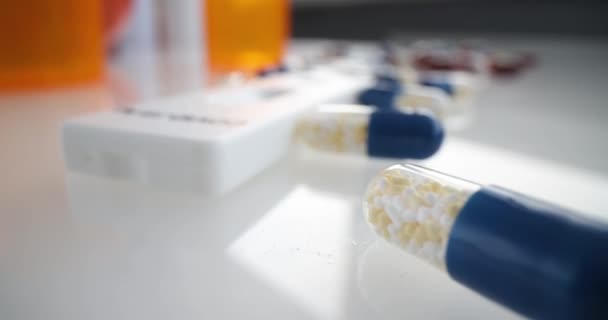 Positive Rapid Test Antigen Pills Diagnosis Covid Concept — Stock Video