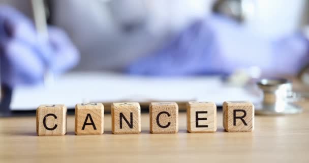 Klinikte Kanserin Erken Teşhisi Kanser Semptomlara Tedavi Konseptine Neden Olur — Stok video
