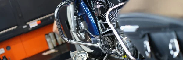 Motorfiets Onderdelen Garage Keuken Close Pedaalvervanging Transmissie Tuning Upgrade Motorfiets — Stockfoto