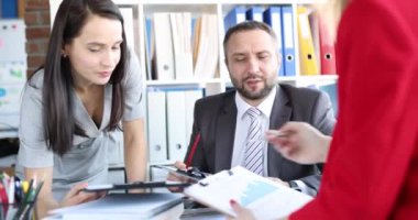 Chart analysis and review of financial statements cooperation in business. Business team and successful marketing concept