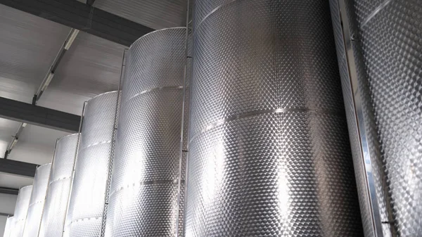 Line Industrial Chemical Tanks Chemical Pharmaceutical Production Petrochemical Industry Wine — Photo