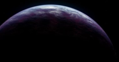 Mars ve Kızıl Gezegen 'in yörüngesinde. Kozmetik galaksi ve gezegenli evren