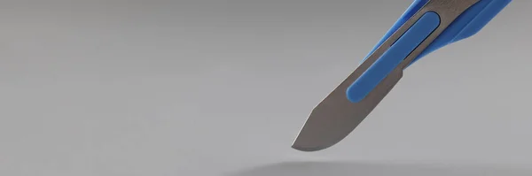 Geri Çekilebilir Cep Tipi Maket Bıçağı Mavi Renk Bıçak Keskin — Stok fotoğraf