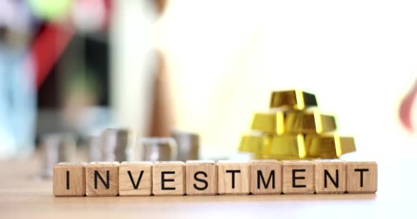Inversiones Financieras Negocios Con Socios Película Cámara Lenta Inversión Capital — Vídeo de stock