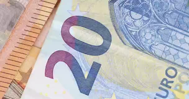 Szybka Wymiana Różnych Banknotów Krajów Sankcje Inflacja Kontekście Światowego Kryzysu — Wideo stockowe