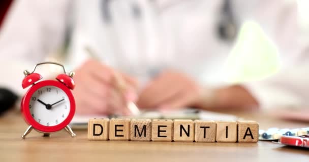 Problemi Demenza Pazienti Anziani Film Rallentatore Concetto Salute Mentale — Video Stock