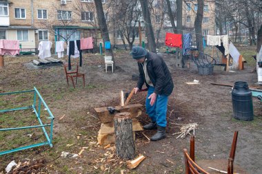 Borodiankal, Ukrayna - 6 Nisan 2022: Rus ordusu tarafından bombalandıktan ve işgalden sonra şehir