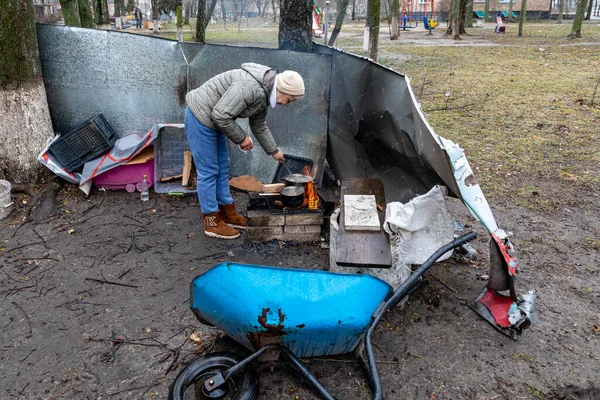 Borodiankal Ukraine April 2022 Stadt Nach Bombardierung Und Besetzung Durch — Stockfoto