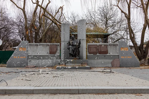 Gostomel Ucraina Aprile 2022 Città Dopo Bombardamenti Occupazione Parte Dell — Foto Stock